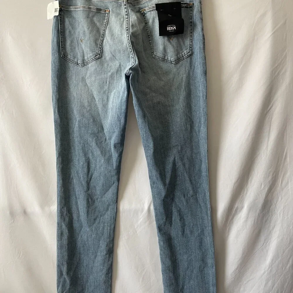 NWT Hudson Mens Blue Ash Slim Straight Jeans Size 33